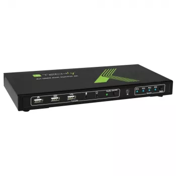 Techly 4x1 USB HDMI KVM slēdzis 4Kx2K IDATA KVM-HDMI4U Melns
