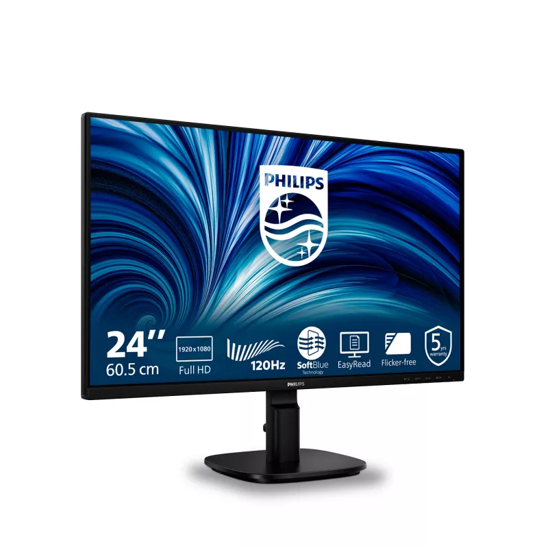 Philips 2000 sērija 24B2N2200/00 datora monitors 60.5 cm (23.8 collas) 1920 x 1080 pikseļi Full HD LCD Melns