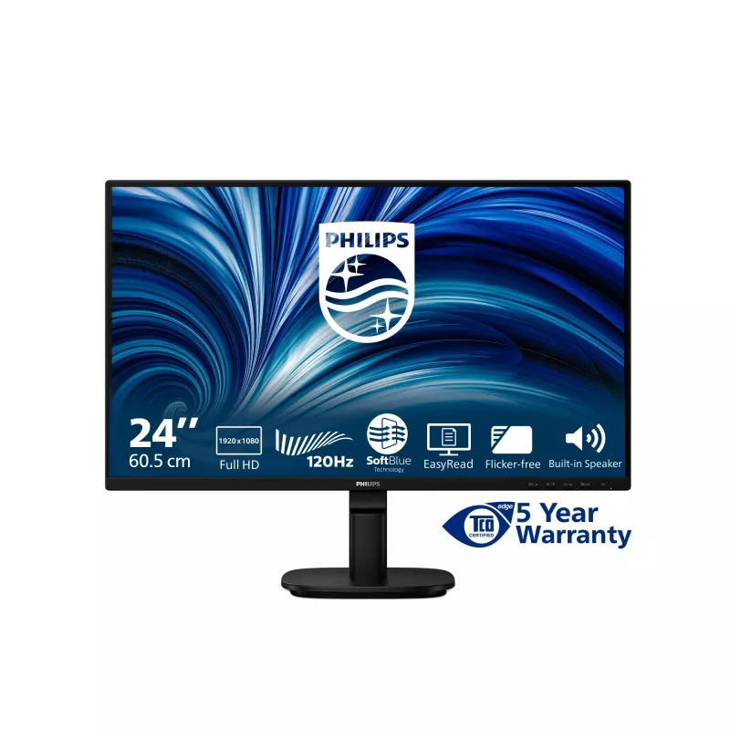 Philips 2000 sērija 24B2N2200/00 datora monitors 60.5 cm (23.8 collas) 1920 x 1080 pikseļi Full HD LCD Melns