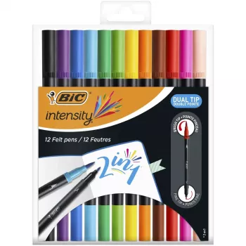 Marķieri BIC Intensity Dual Tip (12 krāsas)