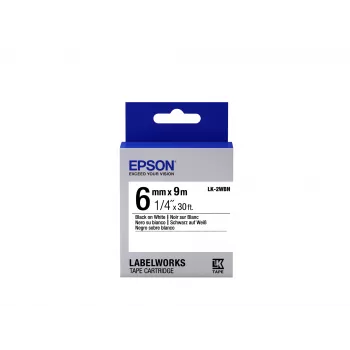 Epson LK-2WBN lentes kasetne 6mm balta/melna 9m