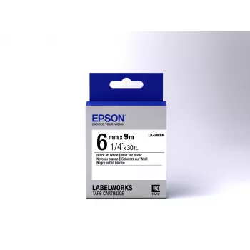 Epson LK-2WBN lentes kasetne 6mm balta/melna 9m