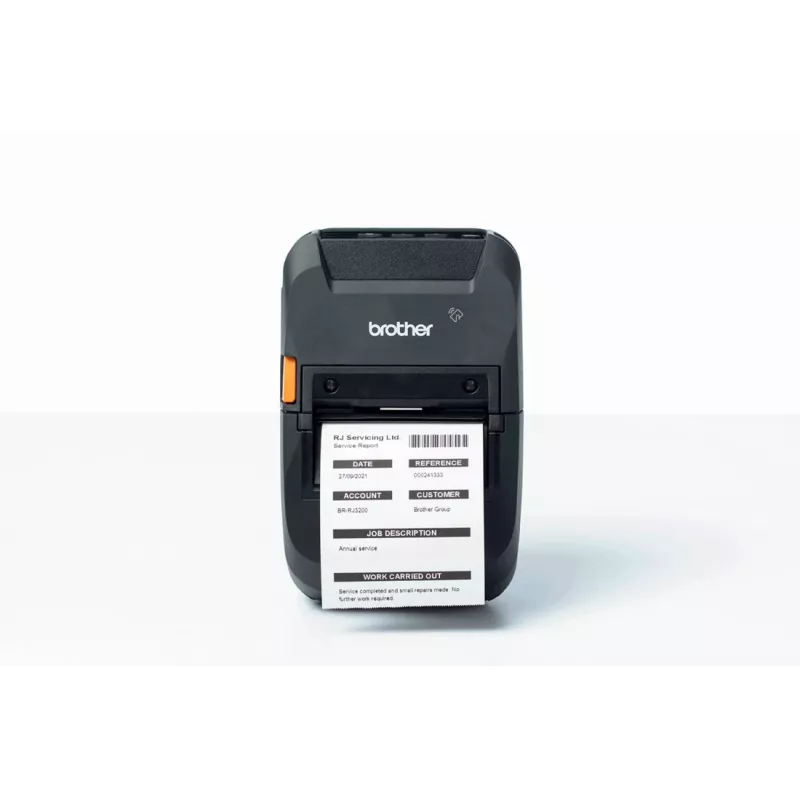 Brother RJ3230BL mobilais etiķešu printeris, termotiešā druka, 203 x 203 DPI, 127 mm/s, bezvadu Wi-Fi, Bluetooth