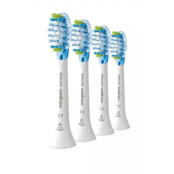 Philips Premium Plaque Defence HX9044/87 4 birstes galviņu komplekts, 4 gab., balts, 3 mēneši, vidēja cietība, 62000 kustības minūtē