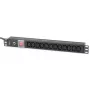 Techly Rack 19 collu PDU 12 VDE kontaktligzdas ar C20 spraudni un slēdzi