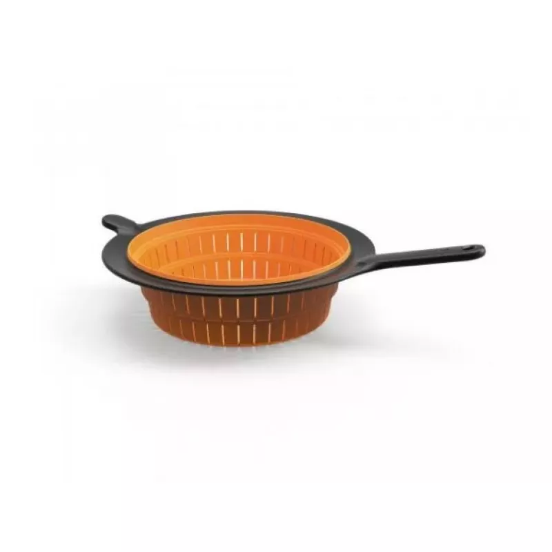 Fiskars 1027304 salokāms caurduris, 29 cm, plastmasa/silikons, melns/oranžs