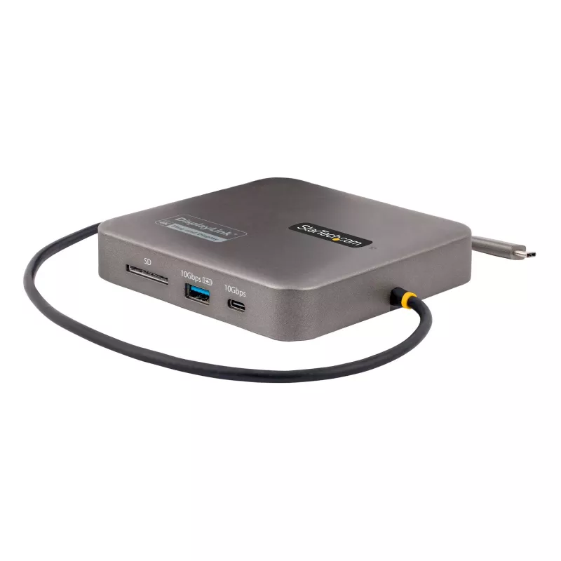 StarTech.com USB-C dokstacija, divi 4K 60Hz HDMI, saderīga ar MacBook Pro (M1/M2/M3/M4) un Windows, USB-A/USB-C 10Gbps centrmezgls, 100W Power Delivery, GbE, SD, 56cm kabelis