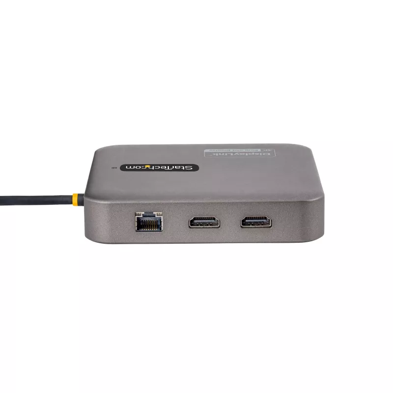 StarTech.com USB-C dokstacija, divi 4K 60Hz HDMI, saderīga ar MacBook Pro (M1/M2/M3/M4) un Windows, USB-A/USB-C 10Gbps centrmezgls, 100W Power Delivery, GbE, SD, 56cm kabelis