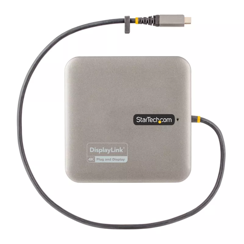 StarTech.com USB-C dokstacija, divi 4K 60Hz HDMI, saderīga ar MacBook Pro (M1/M2/M3/M4) un Windows, USB-A/USB-C 10Gbps centrmezgls, 100W Power Delivery, GbE, SD, 56cm kabelis
