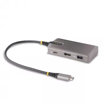 StarTech.com USB-C daudzportu adapteris - 4K 60Hz HDMI ar HDR - 3 portu USB centrmezgls - 100W Power Delivery caurvads - saderīgs ar Chromebook