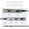 StarTech.com USB-C daudzportu adapteris - 4K 60Hz HDMI ar HDR - 3 portu USB centrmezgls - 100W Power Delivery caurvads - saderīgs ar Chromebook