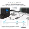 StarTech.com USB-C uz Diviem HDMI Adapteris - USB-C vai A uz 2x HDMI - 4K 60Hz - 100W Barošanas Padeves Caurlaide - 1ft (30cm) Iebūvēts Kabelis - USB uz HDMI Daudzmonitoru Pārveidotājs Klēpjdatoram - TAA