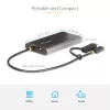 StarTech.com USB-C uz Diviem HDMI Adapteris - USB-C vai A uz 2x HDMI - 4K 60Hz - 100W Barošanas Padeves Caurlaide - 1ft (30cm) Iebūvēts Kabelis - USB uz HDMI Daudzmonitoru Pārveidotājs Klēpjdatoram - TAA