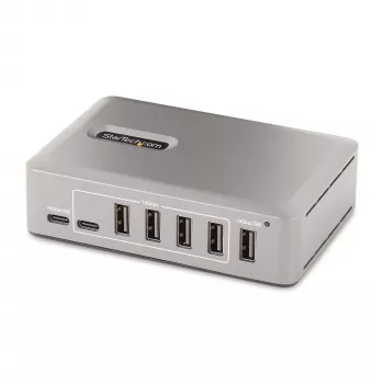 StarTech.com 10 portu USB-C centrmezgls - 8x USB-A/2x USB-C - pašbarots ar 65W barošanas bloku - USB 3.1 10Gbps - galda/klēpjdatora USB centrmezgls ar USB-IF sertificētu 3 pēdu bloķējošu kabeli