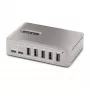 StarTech.com 10 portu USB-C centrmezgls - 8x USB-A/2x USB-C - pašbarots ar 65W barošanas bloku - USB 3.1 10Gbps - galda/klēpjdatora USB centrmezgls ar USB-IF sertificētu 3 pēdu bloķējošu kabeli