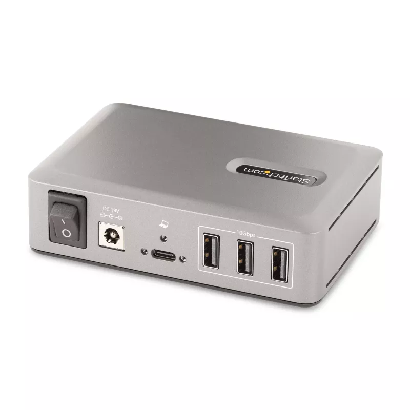 StarTech.com 10 portu USB-C centrmezgls - 8x USB-A/2x USB-C - pašbarots ar 65W barošanas bloku - USB 3.1 10Gbps - galda/klēpjdatora USB centrmezgls ar USB-IF sertificētu 3 pēdu bloķējošu kabeli