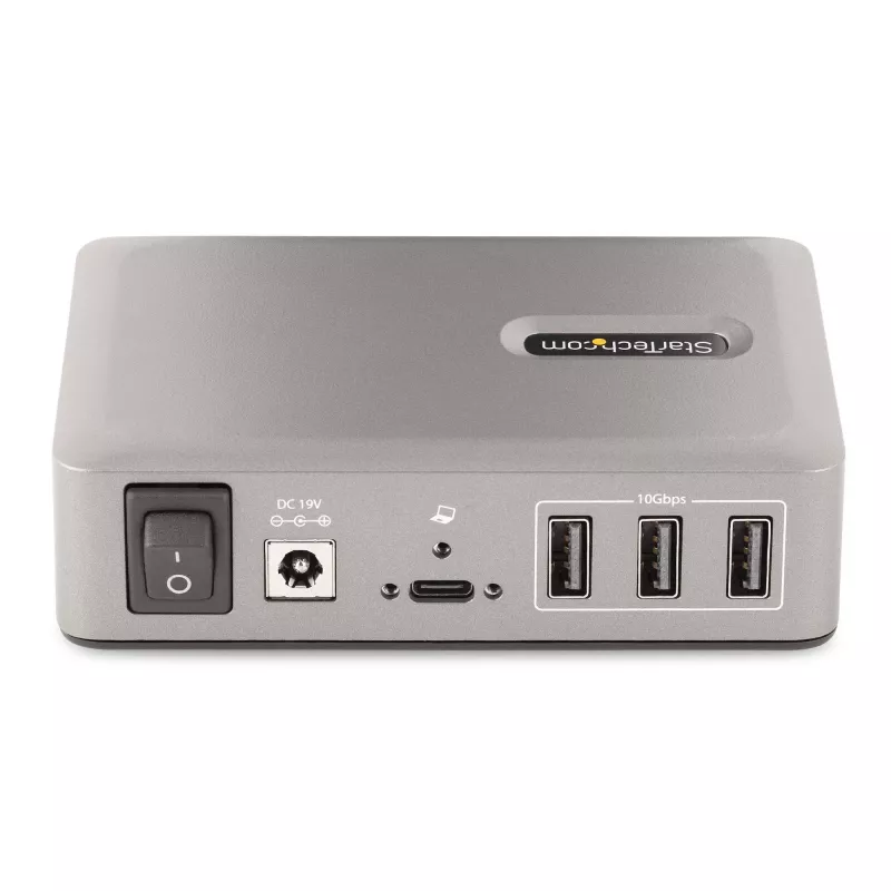 StarTech.com 10 portu USB-C centrmezgls - 8x USB-A/2x USB-C - pašbarots ar 65W barošanas bloku - USB 3.1 10Gbps - galda/klēpjdatora USB centrmezgls ar USB-IF sertificētu 3 pēdu bloķējošu kabeli