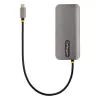 StarTech.com USB-C daudzportu adapteris 4K 60Hz HDMI video, 3 portu 5Gbps USB-A centrmezgls, 100W USB barošanas padeves caurlaide/GbE/SD/MicroSD, 30 cm kabelis, ceļojuma klēpjdatora dokstacija