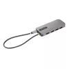 StarTech.com USB-C daudzportu adapteris 4K 60Hz HDMI video, 3 portu 5Gbps USB-A centrmezgls, 100W USB barošanas padeves caurlaide/GbE/SD/MicroSD, 30 cm kabelis, ceļojuma klēpjdatora dokstacija