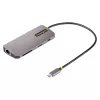 StarTech.com USB-C daudzportu adapteris 4K 60Hz HDMI video, 3 portu 5Gbps USB-A centrmezgls, 100W USB barošanas padeves caurlaide/GbE/SD/MicroSD, 30 cm kabelis, ceļojuma klēpjdatora dokstacija