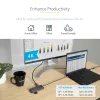 StarTech.com USB-C daudzportu adapteris 4K 60Hz HDMI video, 3 portu 5Gbps USB-A centrmezgls, 100W USB barošanas padeves caurlaide/GbE/SD/MicroSD, 30 cm kabelis, ceļojuma klēpjdatora dokstacija
