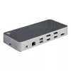 StarTech.com USB-C Trīskāršā 4K Dokošanas Stacija - HDMI/DP Trīskāršais 4k USB-C Dokstacija - 5x USB Hubs - GbE - 100W PD - Universāla Vairāku Monitoru Dokošanas Stacija - Thunderbolt 3/4 Saderīga