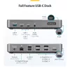 StarTech.com USB-C Trīskāršā 4K Dokošanas Stacija - HDMI/DP Trīskāršais 4k USB-C Dokstacija - 5x USB Hubs - GbE - 100W PD - Universāla Vairāku Monitoru Dokošanas Stacija - Thunderbolt 3/4 Saderīga
