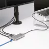 StarTech.com USB-C trīs monitoru daudzportu adapteris, Divi 4K 60Hz + 4K 30Hz HDMI un DisplayPort, 3 portu USB 10Gbps centrmezgls, 100W PD caurlaide, GbE, ceļojumu dokstacija, Windows un ChromeOS