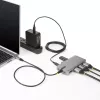 StarTech.com USB-C trīs monitoru daudzportu adapteris, Divi 4K 60Hz + 4K 30Hz HDMI un DisplayPort, 3 portu USB 10Gbps centrmezgls, 100W PD caurlaide, GbE, ceļojumu dokstacija, Windows un ChromeOS