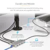 StarTech.com USB-C trīs monitoru daudzportu adapteris, Divi 4K 60Hz + 4K 30Hz HDMI un DisplayPort, 3 portu USB 10Gbps centrmezgls, 100W PD caurlaide, GbE, ceļojumu dokstacija, Windows un ChromeOS