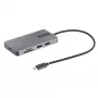 StarTech.com USB-C daudzportu adapteris, divi HDMI video, 4K 60Hz, 2 portu 5Gbps USB-A centrmezgls, 100W jaudas padeves caurlaide/GbE/SD/MicroSD, 30 cm kabelis, ceļojumu dokstacija, klēpjdatora dokstacija