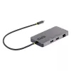 StarTech.com USB-C daudzportu adapteris, divi HDMI video, 4K 60Hz, 2 portu 5Gbps USB-A centrmezgls, 100W jaudas padeves caurlaide/GbE/SD/MicroSD, 30 cm kabelis, ceļojumu dokstacija, klēpjdatora dokstacija