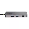 StarTech.com USB-C daudzportu adapteris, divi HDMI video, 4K 60Hz, 2 portu 5Gbps USB-A centrmezgls, 100W jaudas padeves caurlaide/GbE/SD/MicroSD, 30 cm kabelis, ceļojumu dokstacija, klēpjdatora dokstacija