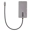StarTech.com USB-C daudzportu adapteris, divi HDMI video, 4K 60Hz, 2 portu 5Gbps USB-A centrmezgls, 100W jaudas padeves caurlaide/GbE/SD/MicroSD, 30 cm kabelis, ceļojumu dokstacija, klēpjdatora dokstacija