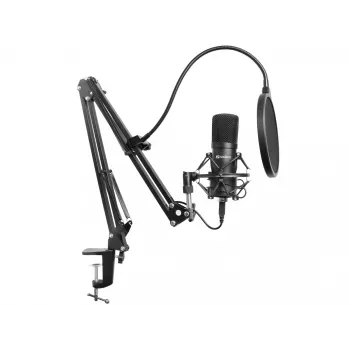 Sandberg Streamer USB Mikrofona Komplekts, Studijas mikrofons, -27 dB, 30 - 16000 Hz, 24 bit, 96 kHz, Unidirekcionāls