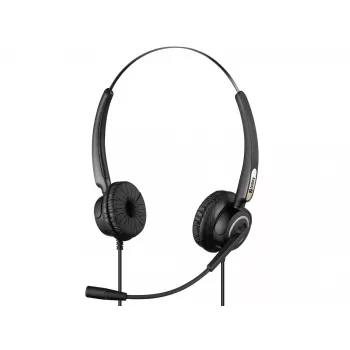 Sandberg USB Office Headset Pro Stereo, vadu, biroja/zvanu centra austiņas, 20–20000 Hz, 115 g, melnas