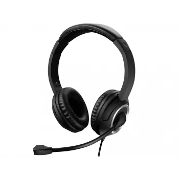 Sandberg MiniJack Chat Headset, Vadu, Zvani/Mūzika, 20 - 20000 Hz, 180 g, Austiņas, Melns