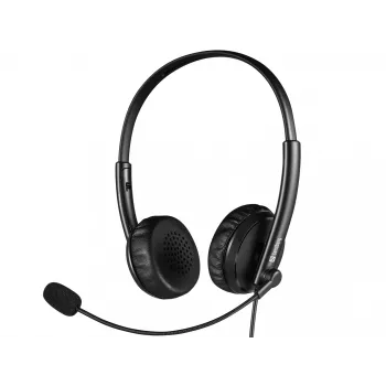 Sandberg 2in1 Office Headset Jack+USB, vadu, biroja/zvanu centra austiņas, 20 - 20000 Hz, 110 g, melnas