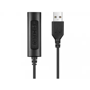 Sandberg 2in1 Office Headset Jack+USB, vadu, biroja/zvanu centra austiņas, 20 - 20000 Hz, 110 g, melnas