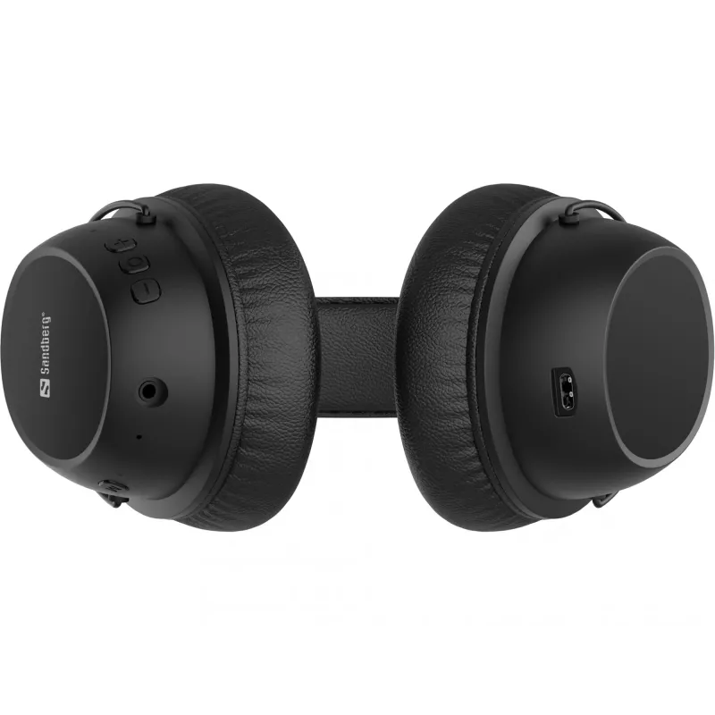 Sandberg Wireless Headset ANC FlexMic, bezvadu, spēlēm, 20 - 20000 Hz, 211 g, austiņas, melna