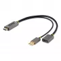 StarTech.com 1ft (30cm) HDMI–DisplayPort adaptera kabelis, aktīvs 4K 60Hz HDMI 2.0 uz DP 1.2 pārveidotājs, HDR, USB barošana, HDMI avots uz DisplayPort monitoru klēpjdatoriem/PC