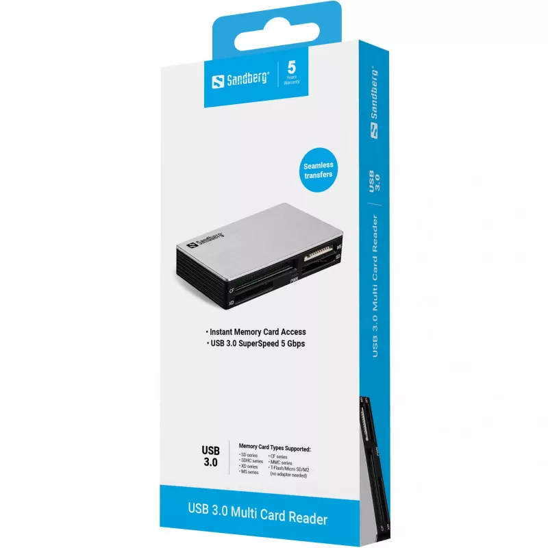 Sandberg USB 3.0 Daudzkaršu lasītājs