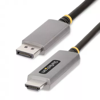 StarTech.com 6 pēdu (2m) DisplayPort uz HDMI adaptera kabelis, 8K 60Hz, 4K 144Hz, HDR10, DP 1.4 uz HDMI 2.1 aktīvs video pārveidotājs, no datora uz HDMI monitoru, vīrietis/vīrietis