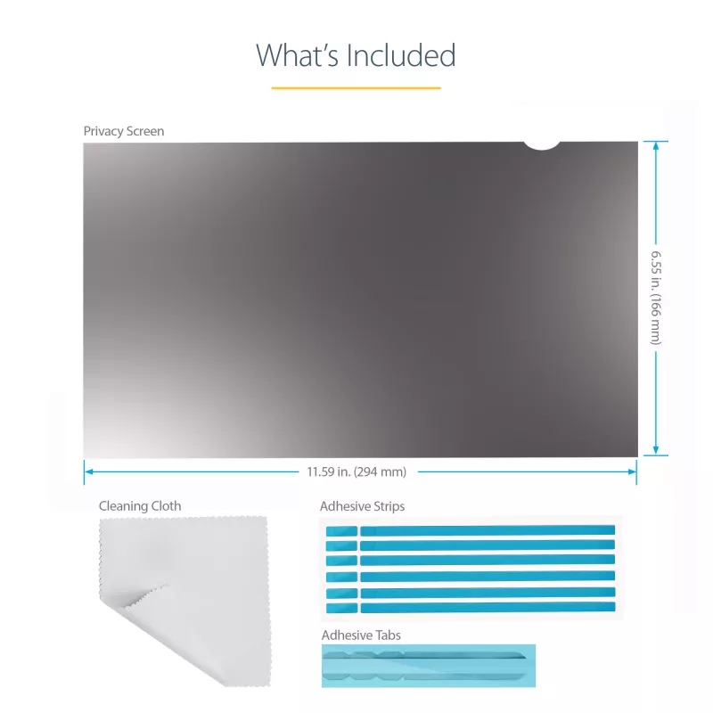 StarTech.com 13.3 collu klēpjdatora privātuma ekrāns - pretatspīduma filtrs platekrāna (16:9) displejiem - ekrāna aizsargs ar 51% zilās gaismas samazinājumu - abpusēji matēts/spīdīgs