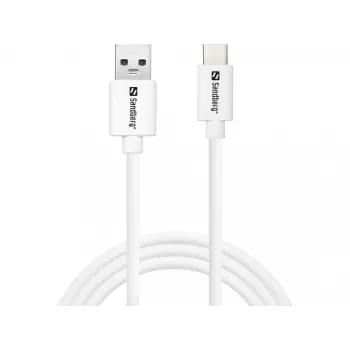 Sandberg USB-A uz USB-C kabelis 1m, balts
