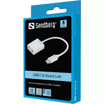 Sandberg USB-C to Sound Link ārējā skaņas karte
