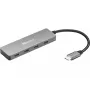 Sandberg 136-41 USB-C uz 4x USB-C centrmezgls, USB-C 3.1, 10 Gbit/s, alumīnijs, 0,15 m kabelis