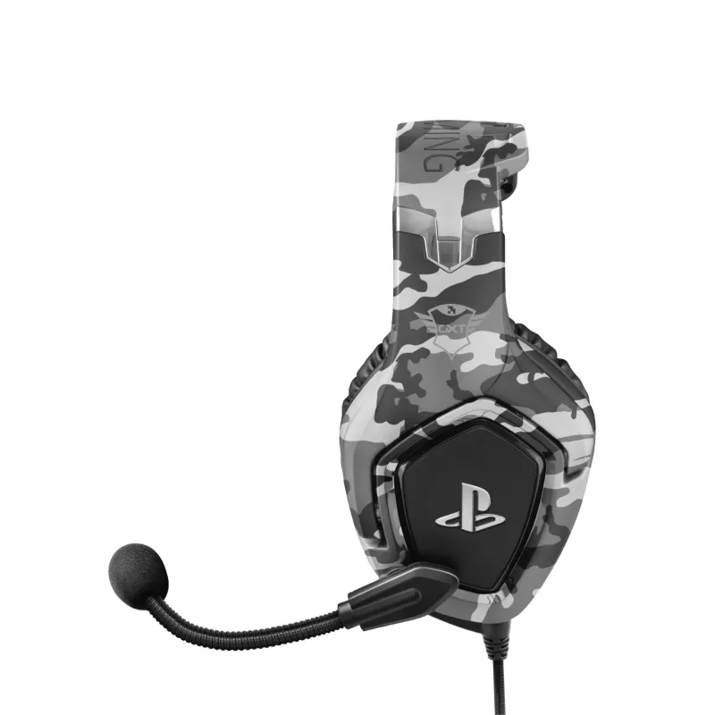 Trust GXT 488 Forze PS4 austiņas, vadu, galvas saite, spēlēm, melna, pelēka