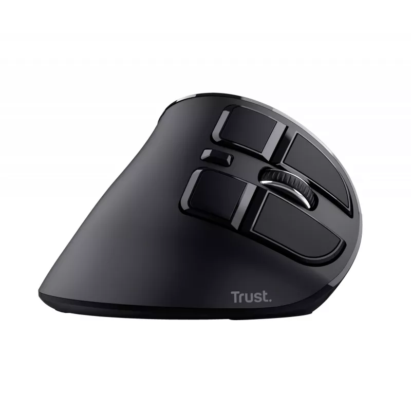 Trust Voxx vertikālā pele Office, RF bezvadu + Bluetooth, optiskā, 2400 DPI, melna