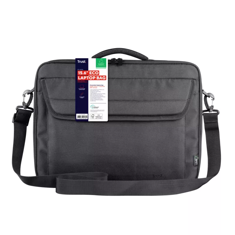 Trust Atlanta 40.6 cm (16 collu) portfelis Melns
